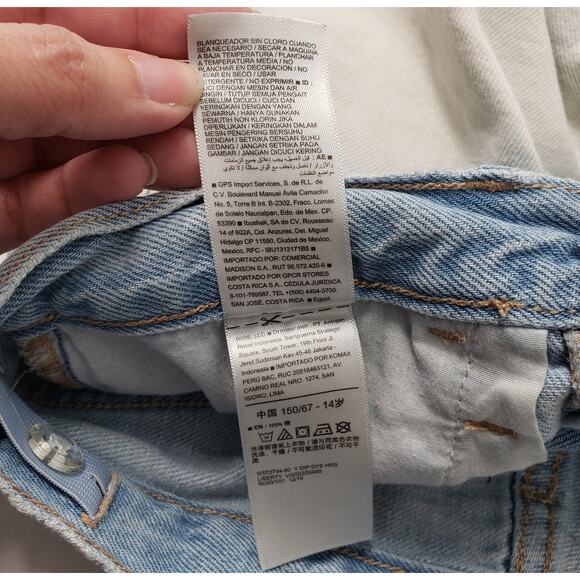 Old Navy Jean Shorts Girls 14 Blue Denim Cut Off Button Fly Adjustable Waist - Picture 11 of 15